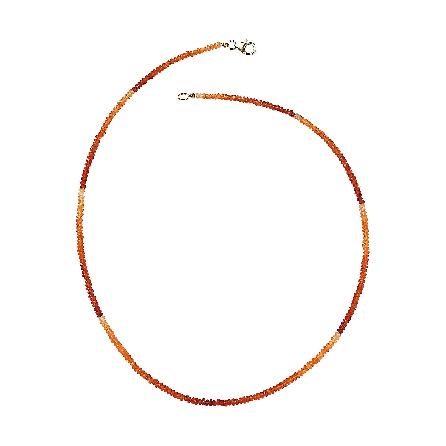 Certified & Appraised Luxoro AAA Mexican Fire Opal Beaded Graduated 25.00 ctw Necklace 18-20 Inches in 10K Yellow Gold