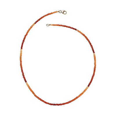 Certified & Appraised Luxoro AAA Mexican Fire Opal Beaded Graduated 25.00 ctw Necklace 18-20 Inches in 10K Yellow Gold
