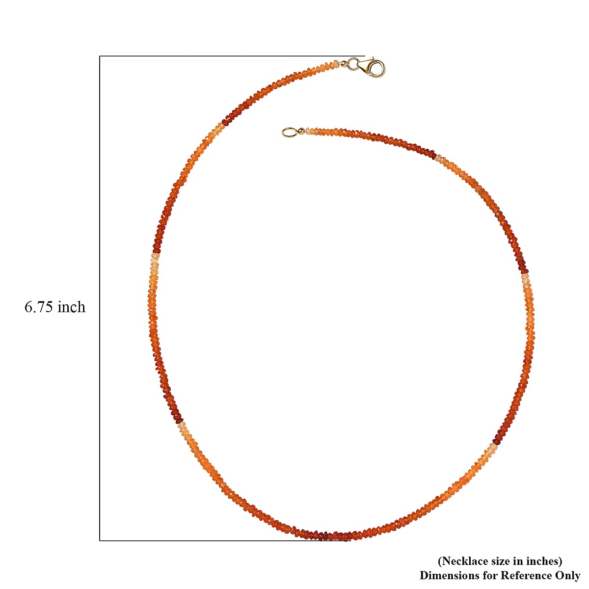 Doorbuster Certified & Appraised Luxoro AAA Mexican Fire Opal Beaded Graduated 25.00 ctw Necklace 18-20 Inches in 10K Yellow Gold  image number 5