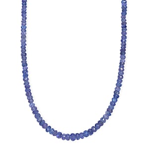 Doorbuster D'Joy Premium Tanzanite 70.00 ctw Beaded Necklace in 18K Vermeil Yellow Gold Over Sterling Silver 18-20 Inches