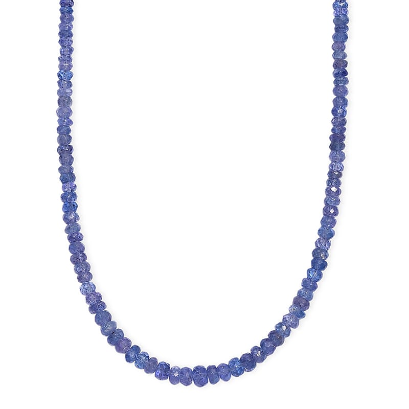 D'Joy Premium Tanzanite 70.00 ctw Beaded Necklace in 18K Vermeil Yellow Gold Over Sterling Silver 18-20 Inches