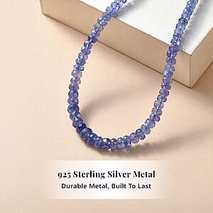 Doorbuster D'Joy Premium Tanzanite 70.00 ctw Beaded Necklace in 18K Vermeil Yellow Gold Over Sterling Silver 18-20 Inches