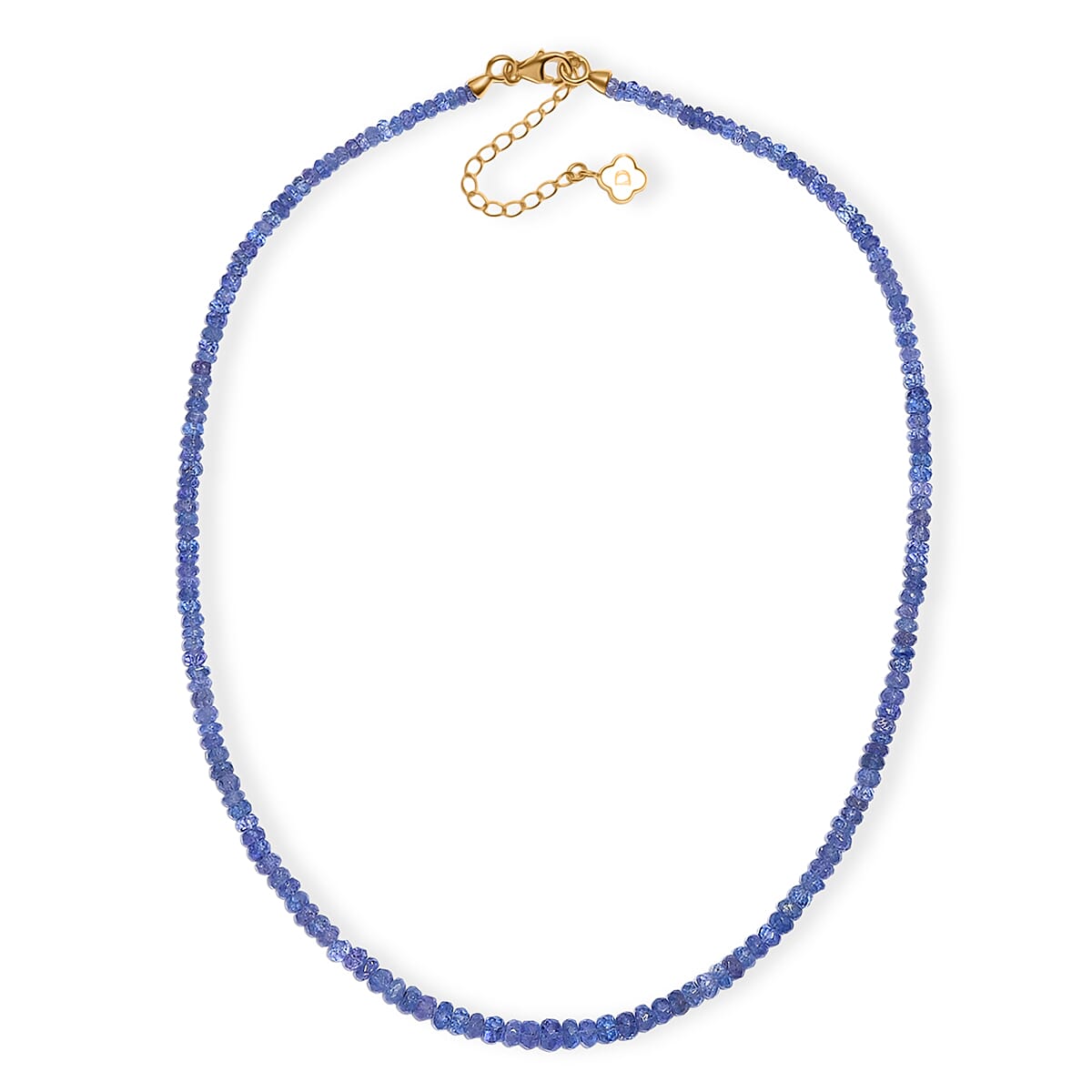 Doorbuster D'Joy Premium Tanzanite 70.00 ctw Beaded Necklace in 18K Vermeil Yellow Gold Over Sterling Silver 18-20 Inches image number 3