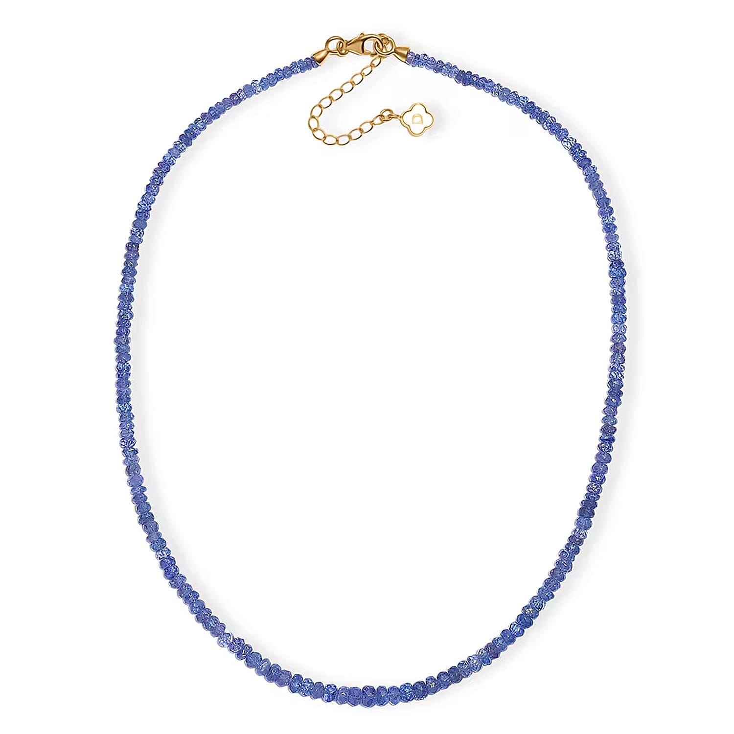 D'Joy Premium Tanzanite 70.00 ctw Beaded Necklace in 18K Vermeil Yellow Gold Over Sterling Silver 18-20 Inches