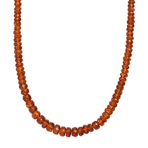 Doorbuster D'Joy Premium Orange Kyanite 95.00 ctw Beaded Necklace in 18K Vermeil Yellow Gold Over Sterling Silver 18-20 Inches