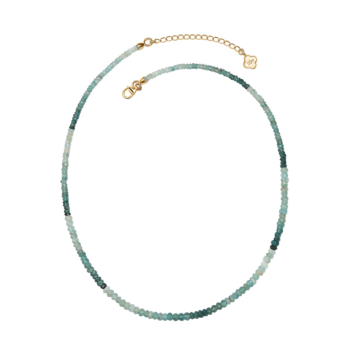 Doorbuster D'Joy Premium Grandidierite 58.00 ctw Beaded Necklace in 18K Vermeil Yellow Gold Over Sterling Silver 18-20 Inches image number 3