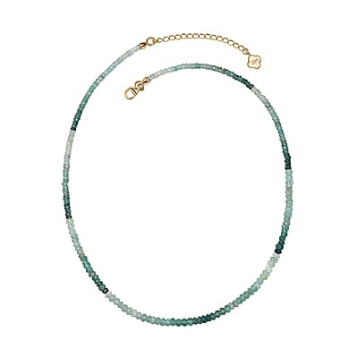 D'Joy Premium Grandidierite 58.00 ctw Beaded Necklace in 18K Vermeil Yellow Gold Over Sterling Silver 18-20 Inches