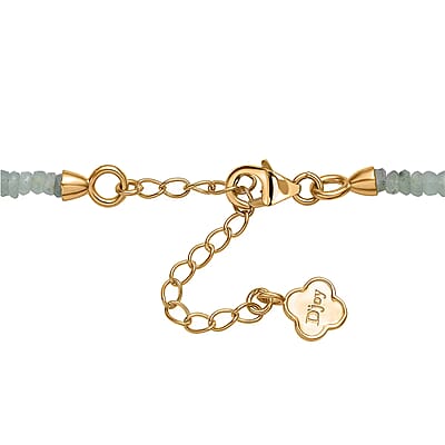 D'Joy Premium Grandidierite 58.00 ctw Beaded Necklace in 18K Vermeil Yellow Gold Over Sterling Silver 18-20 Inches