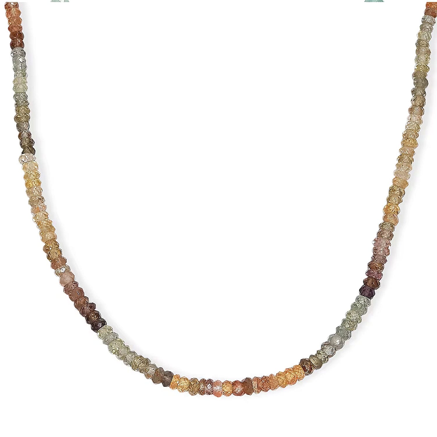 D'Joy Premium Golden Zircon 75.00 ctw Beaded Necklace in 18K Vermeil Yellow Gold Over Sterling Silver 18-20 Inches