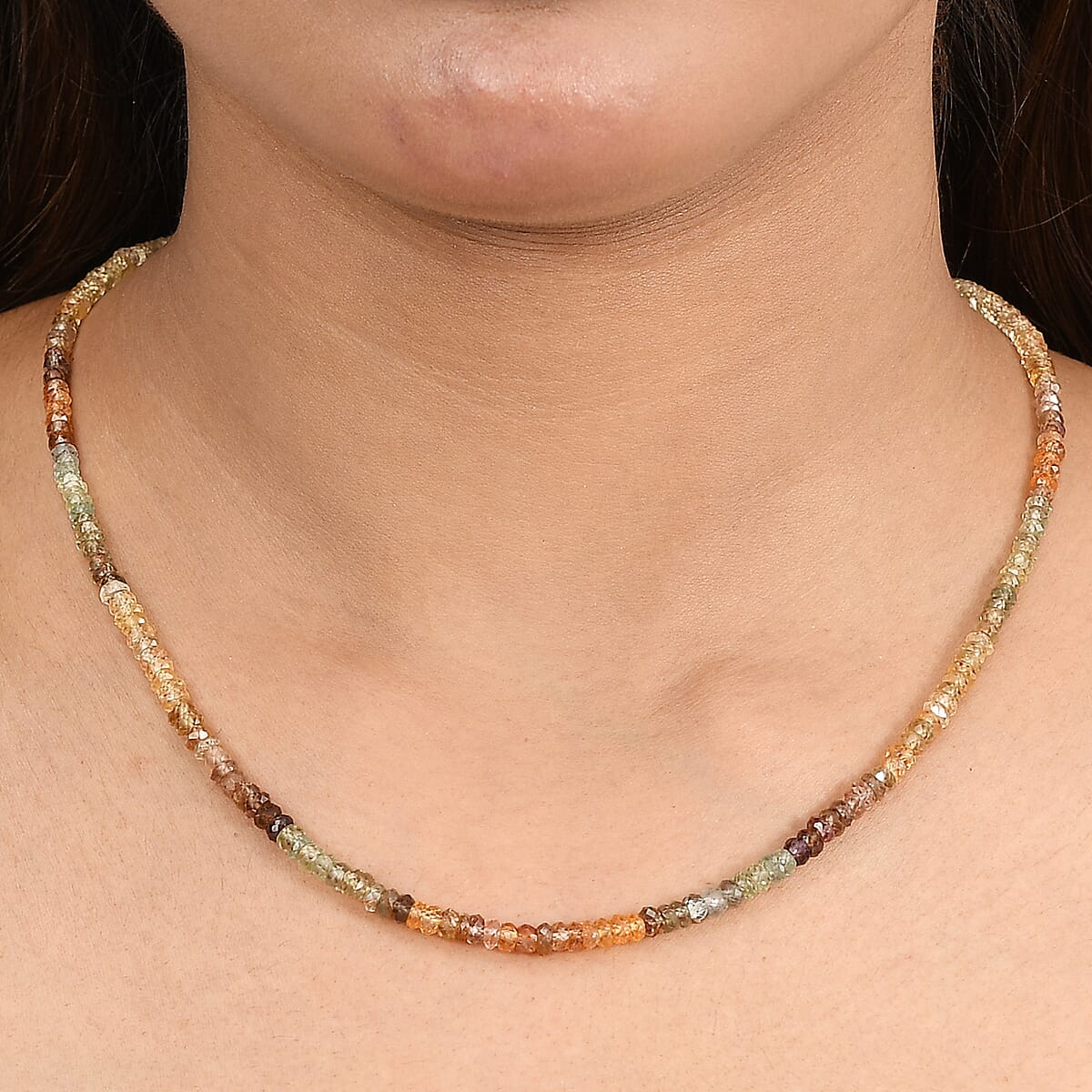 Doorbuster D'Joy Premium Golden Zircon 85.00 ctw Beaded Necklace in 18K Vermeil Yellow Gold Over Sterling Silver 18-20 Inches image number 2