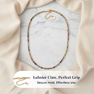 Doorbuster D'Joy Premium Golden Zircon 85.00 ctw Beaded Necklace in 18K Vermeil Yellow Gold Over Sterling Silver 18-20 Inches