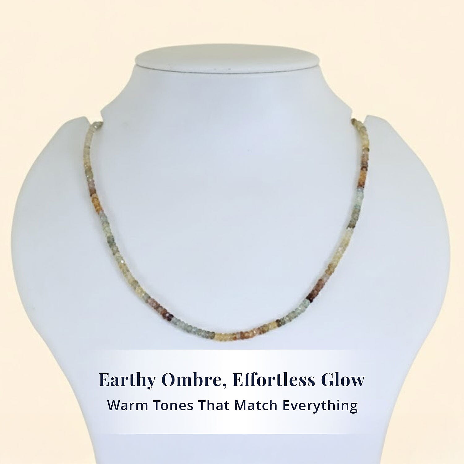 D'Joy Premium Golden Zircon 75.00 ctw Beaded Necklace in 18K Vermeil Yellow Gold Over Sterling Silver 18-20 Inches
