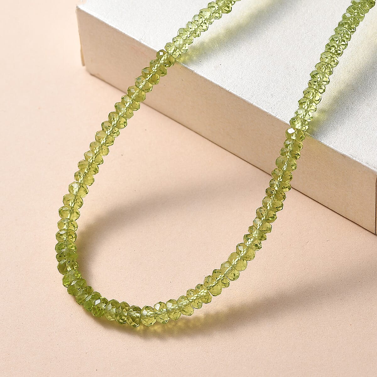 Doorbuster D'Joy Premium Hebei Peridot 75.00 ctw Beaded Necklace in 18K Vermeil Yellow Gold Over Sterling Silver 18-20 Inches image number 1