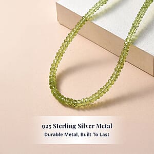 Doorbuster D'Joy Premium Hebei Peridot 75.00 ctw Beaded Necklace in 18K Vermeil Yellow Gold Over Sterling Silver 18-20 Inches