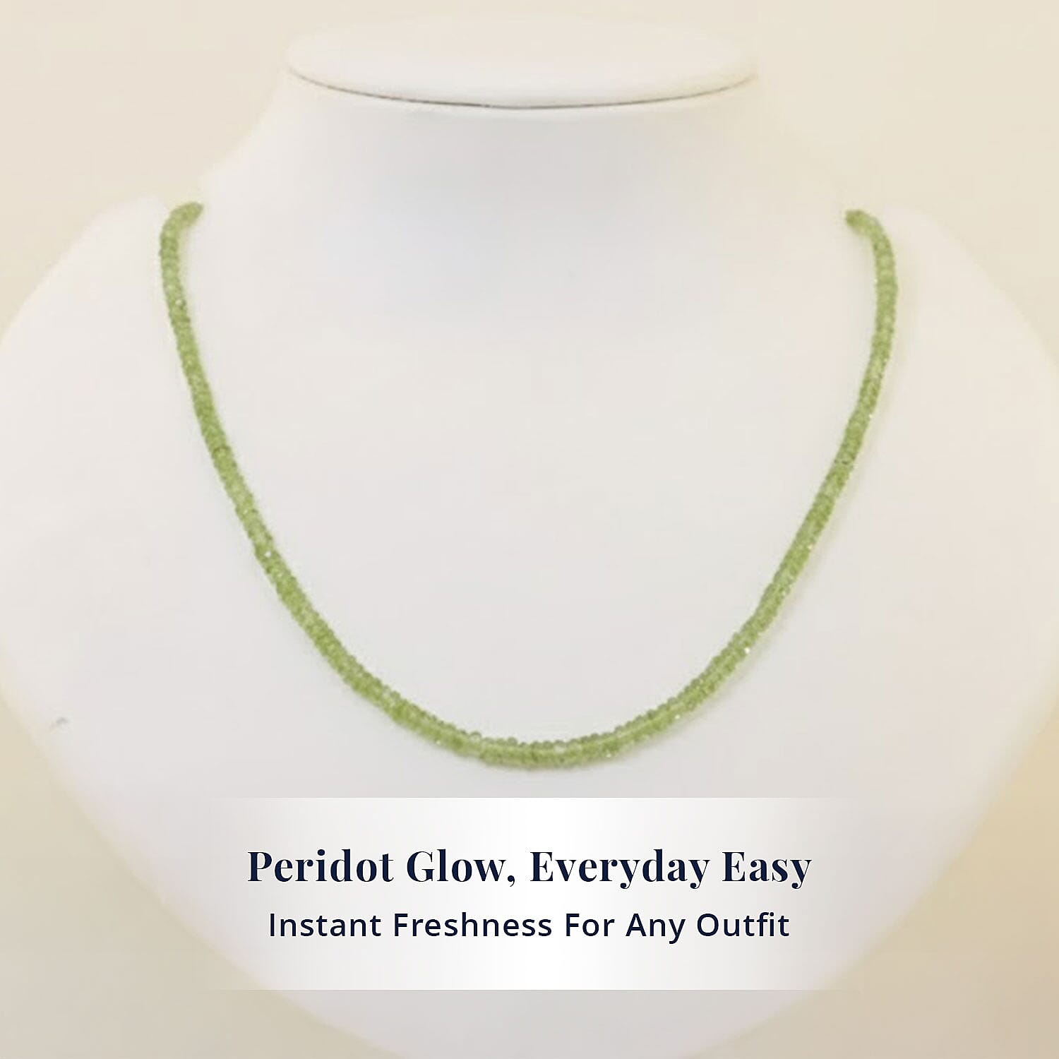 D'Joy Premium Hebei Peridot 75.00 ctw Beaded Necklace in 18K Vermeil Yellow Gold Over Sterling Silver 18-20 Inches