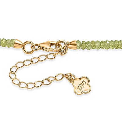 D'Joy Premium Hebei Peridot 75.00 ctw Beaded Necklace in 18K Vermeil Yellow Gold Over Sterling Silver 18-20 Inches
