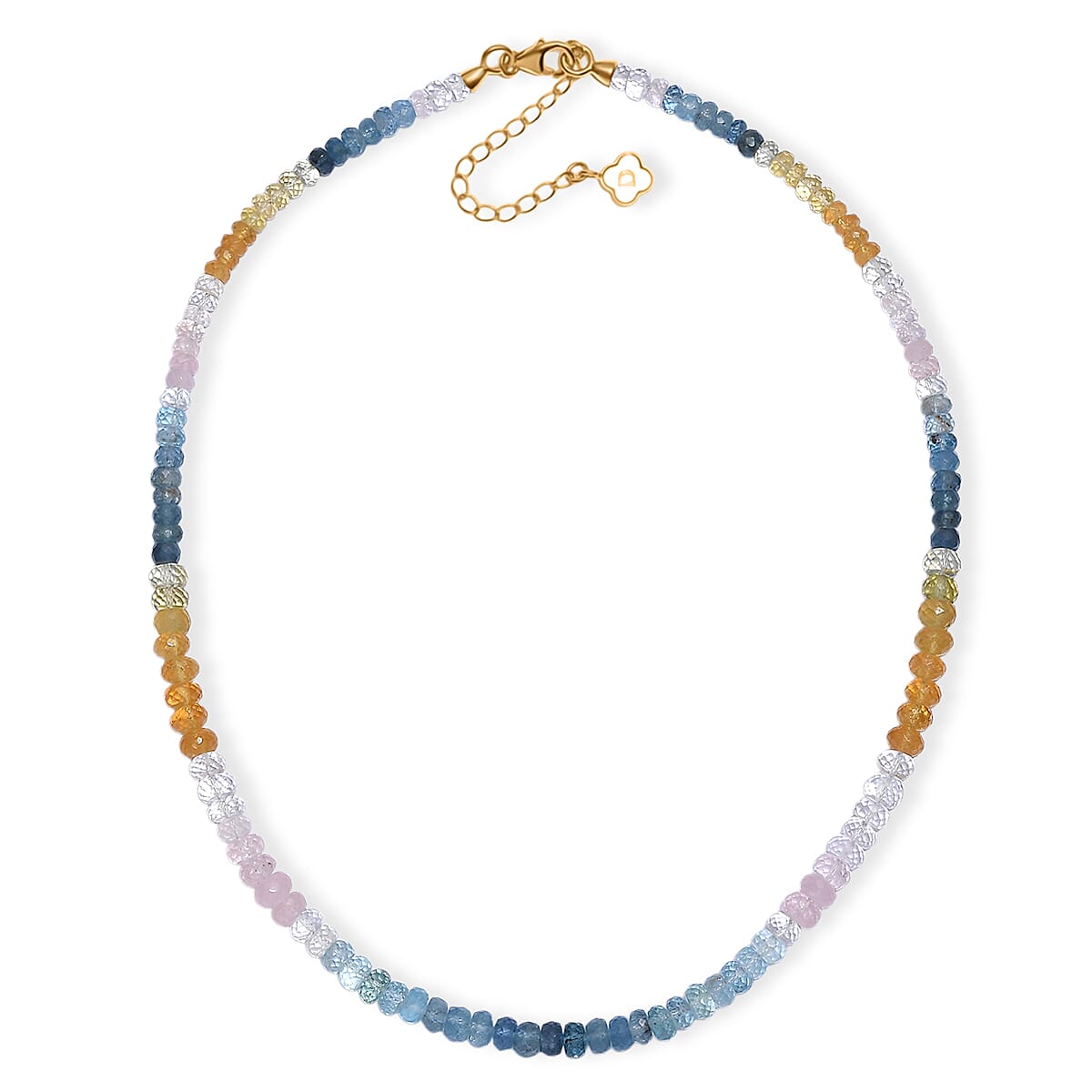 Doorbuster D'Joy Premium Multi Beryl 110.00 ctw Beaded Necklace in 18K Vermeil Yellow Gold Over Sterling Silver 18-20 Inches image number 3