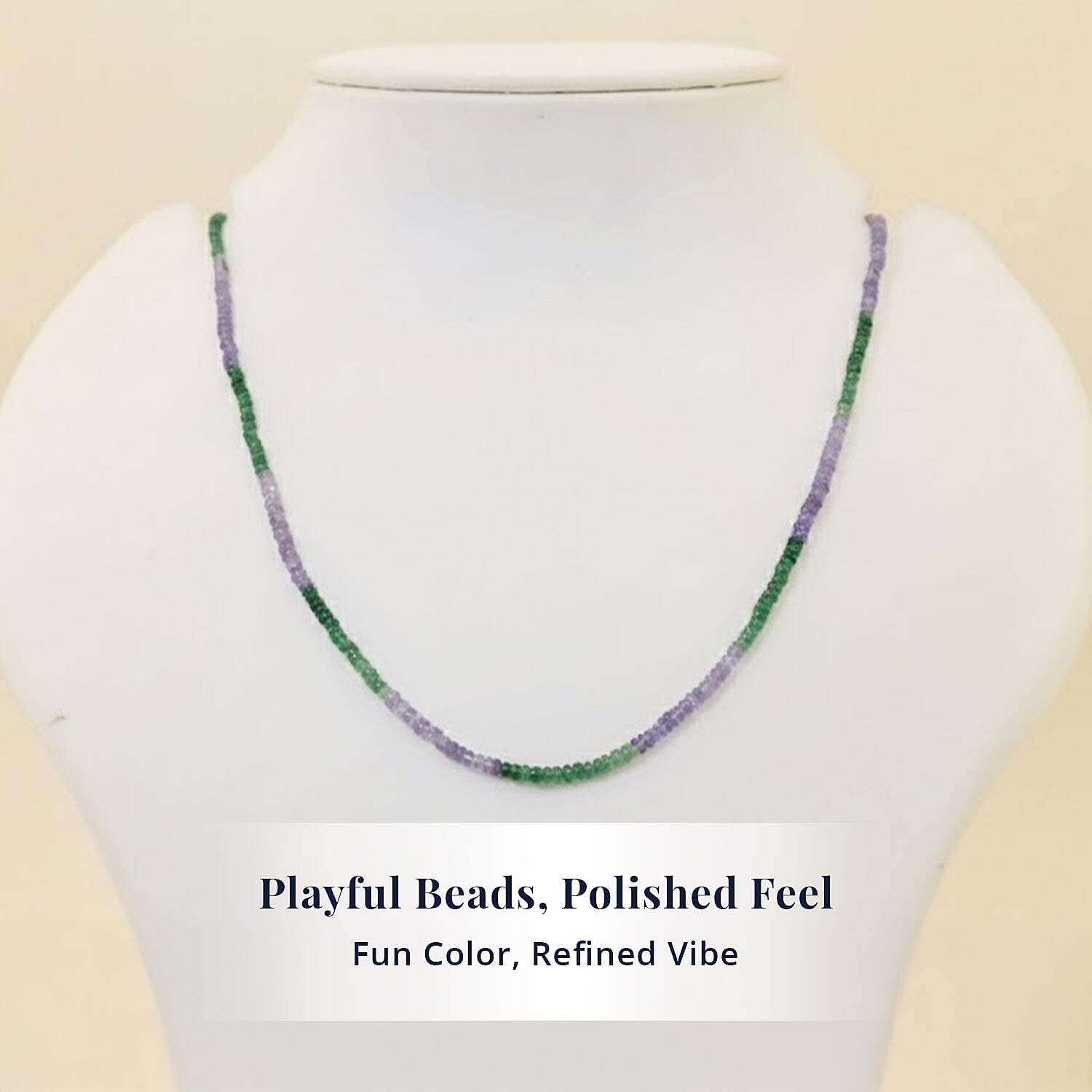 Certified & Appraised D'Joy Premium Tanzanite and Tsavorite Garnet 40.00 ctw Beaded Necklace in 18K Vermeil Yellow Gold Over Sterling Silver 18-20 Inches