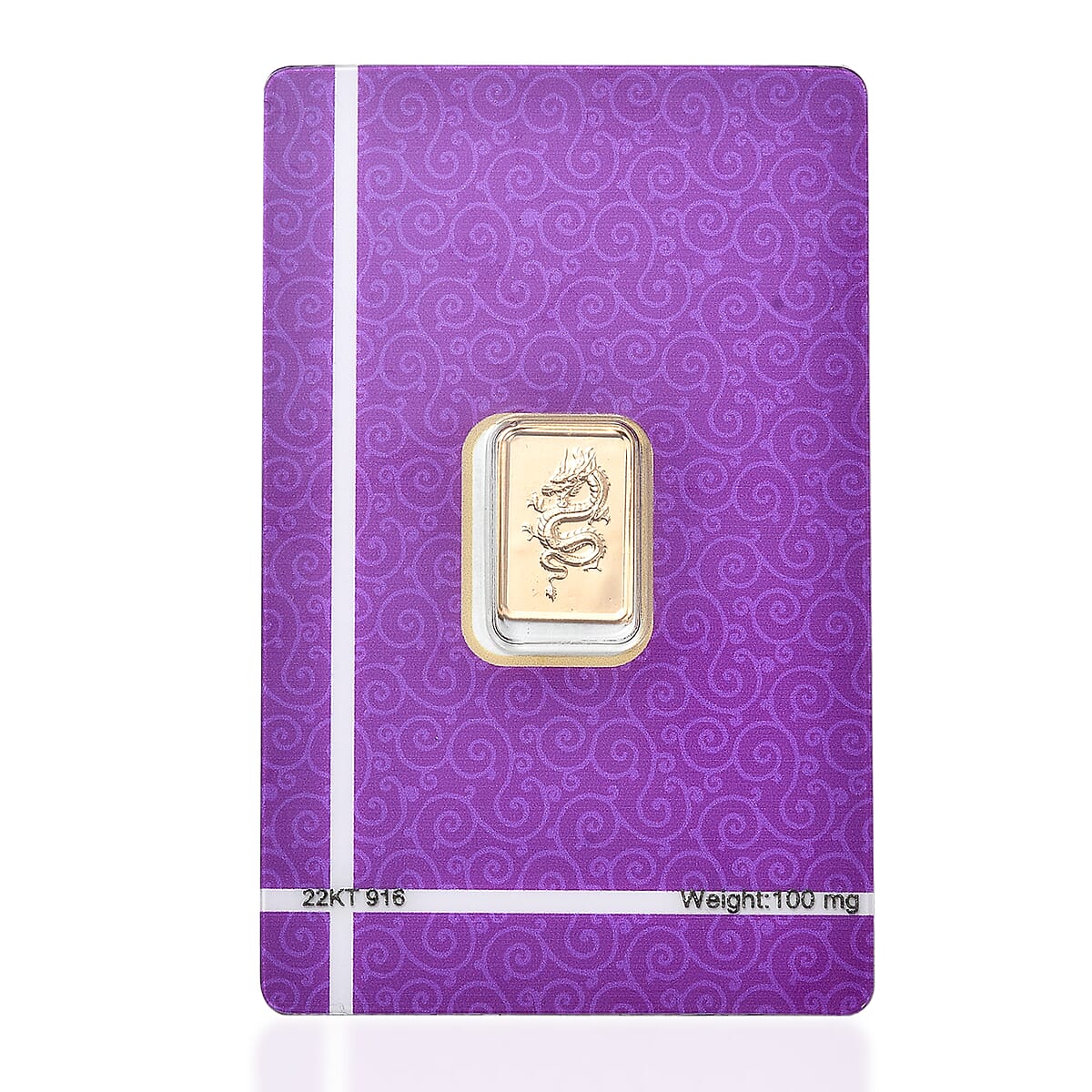 Doorbuster 22K Yellow Gold Dragon Emboss Sheet 100mg image number 0