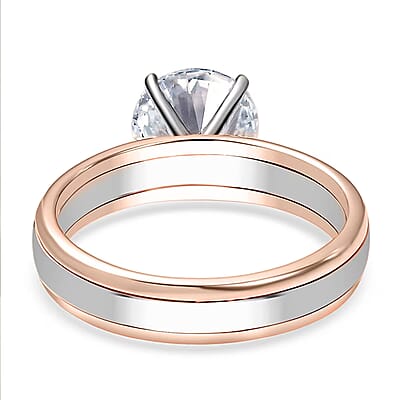 Luxuriant Lab Grown Diamond (E-F, VS) Ring in 10K Rose Gold and 950 Platinum 2.00 ctw (Size 5.5)