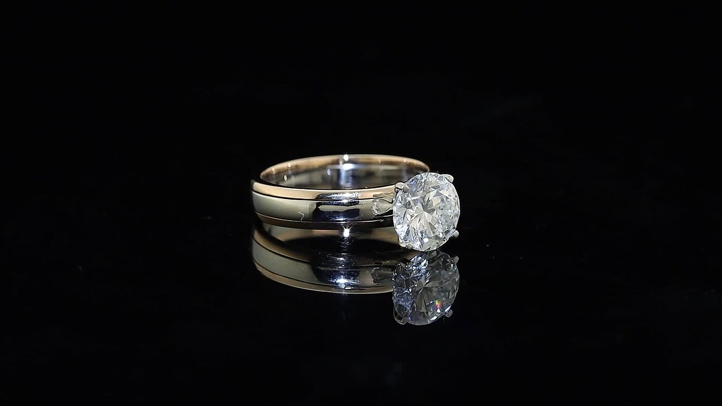 10K Rose Gold and 950 Platinum Luxuriant Lab Grown Diamond (E-F, VS) Ring (Size 6.0) (5.80 g) 2.00 ctw