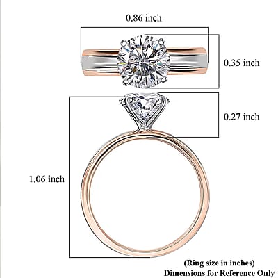 Luxuriant Lab Grown Diamond (E-F, VS) Ring in 10K Rose Gold and 950 Platinum 2.00 ctw (Size 6.0)