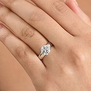 Luxuriant Lab Grown Diamond (E-F, VS) Ring in 10K Rose Gold and 950 Platinum 2.00 ctw (Size 7.5)