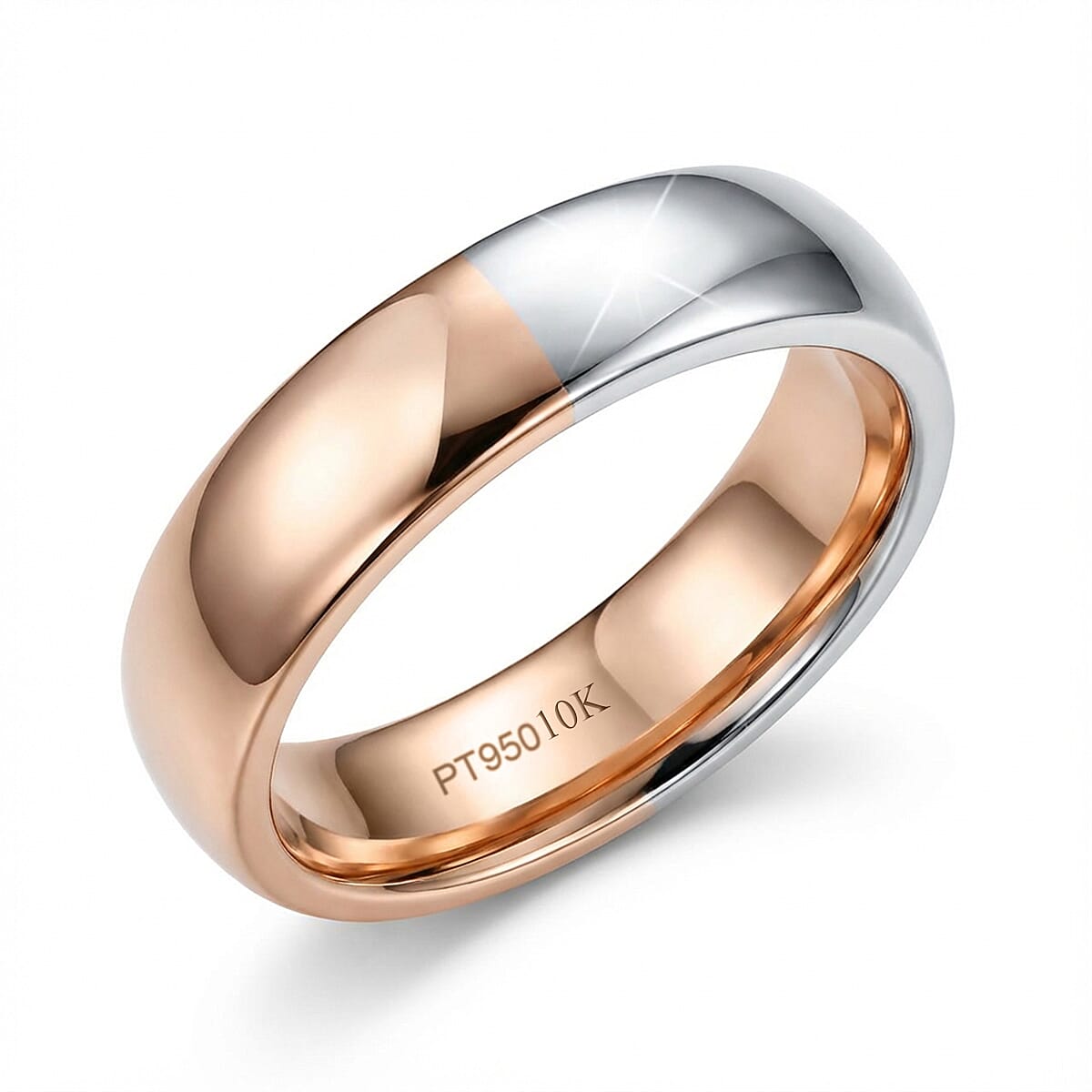 Ring in 10K Rose Gold and 950 Platinum (Size 7.0) 5.40 Grams image number 0