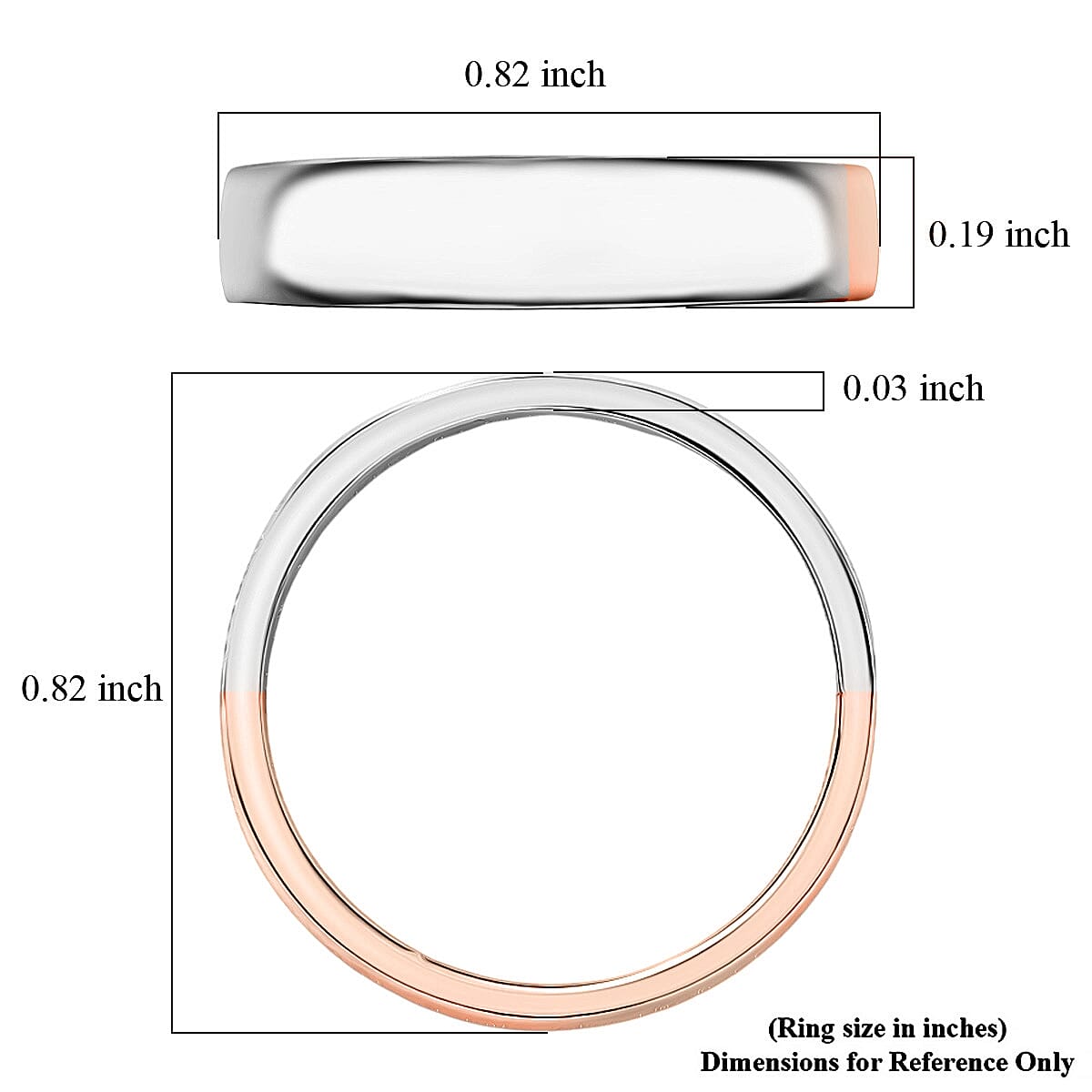 Ring in 10K Rose Gold and 950 Platinum (Size 7.0) 5.40 Grams image number 5