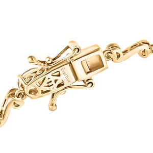 EverTrue Brazilian Citrine and White Zircon 5.30 ctw Bracelet in 18K YG Plated (6.50 In)