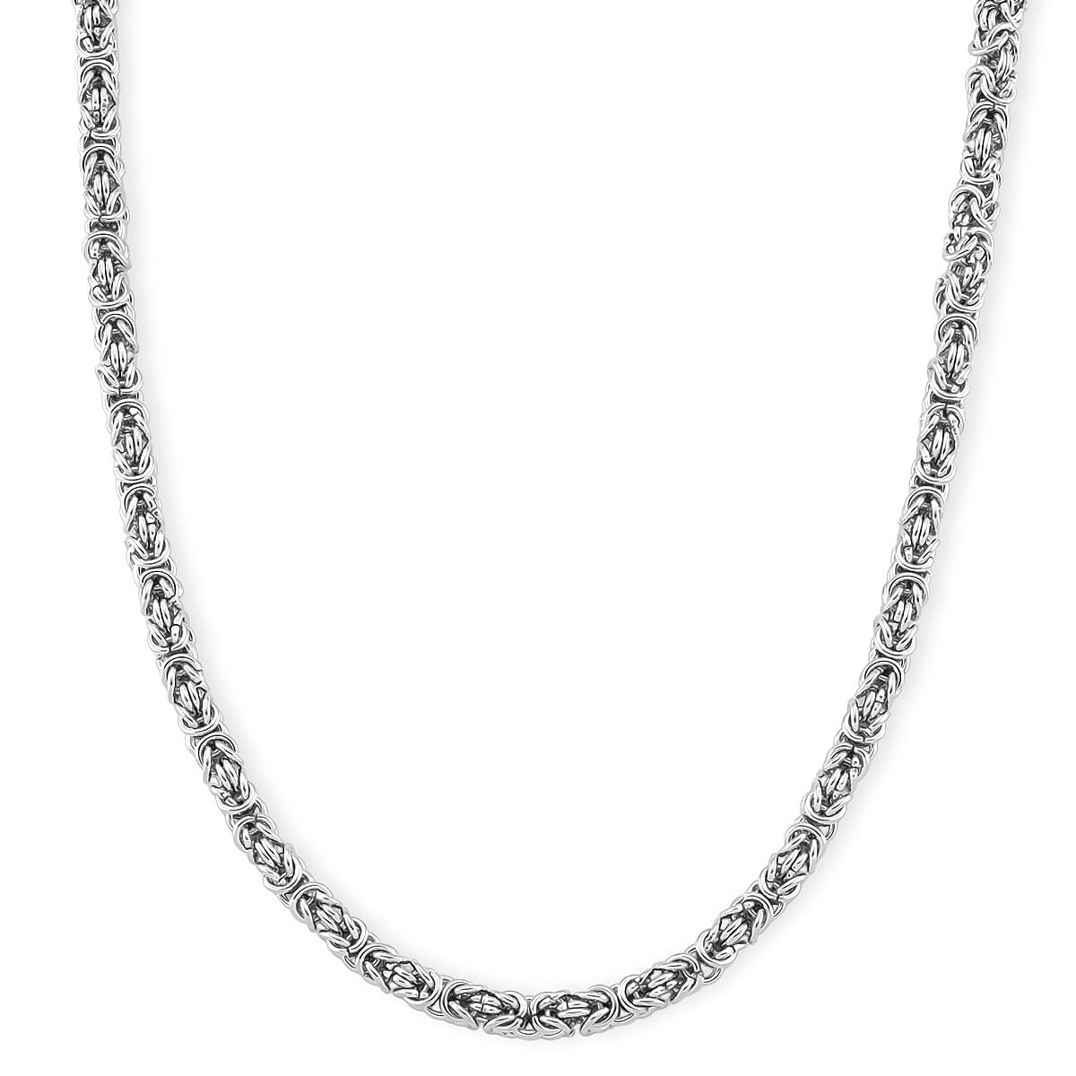 Byzantine Chain Necklace in Stainless Steel 19-21 Inches image number 0