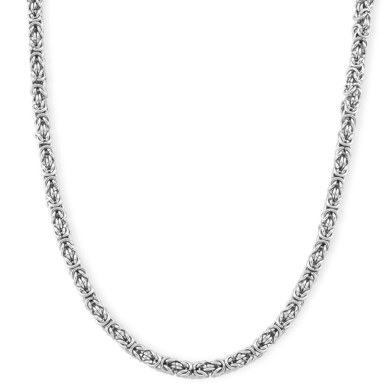 Byzantine Chain Necklace in Stainless Steel 19-21 Inches
