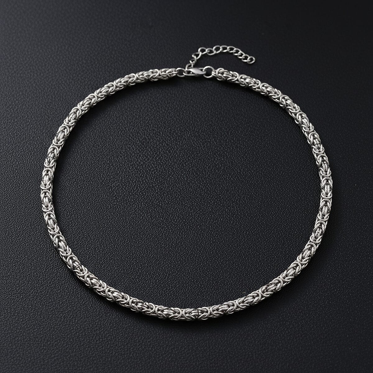 Byzantine Chain Necklace in Stainless Steel 19-21 Inches image number 1