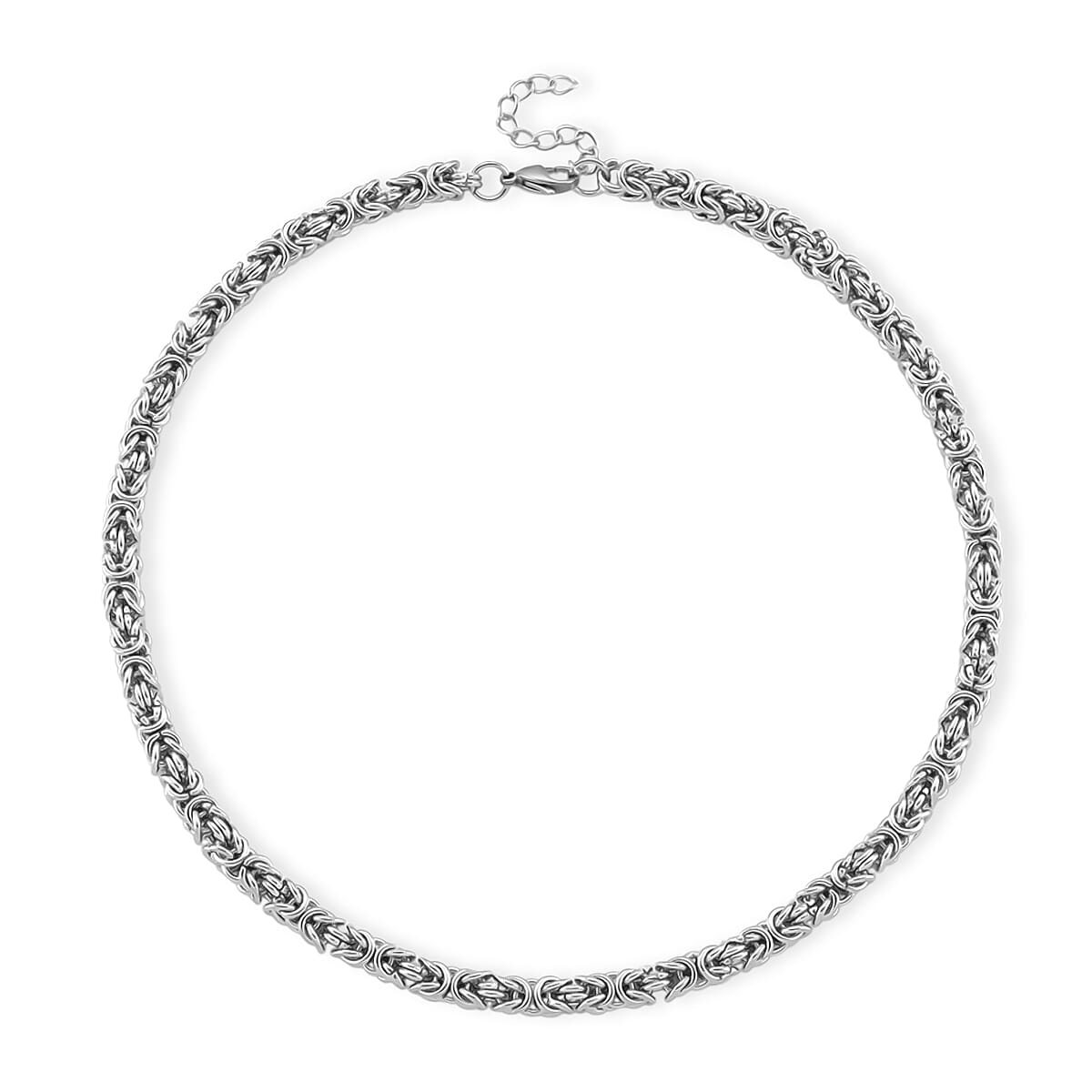 Byzantine Chain Necklace in Stainless Steel 19-21 Inches image number 3