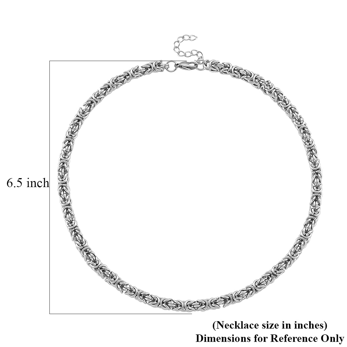 Byzantine Chain Necklace in Stainless Steel 19-21 Inches image number 5