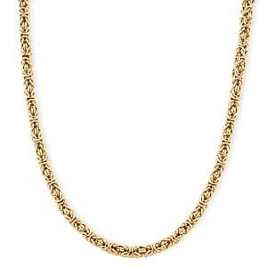 Byzantine Chain Necklace in ION Plated YG Stainless Steel 19-21 Inches
