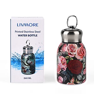 Rose Pattern 260ml Double Wall Stainless Steel Water Bottle