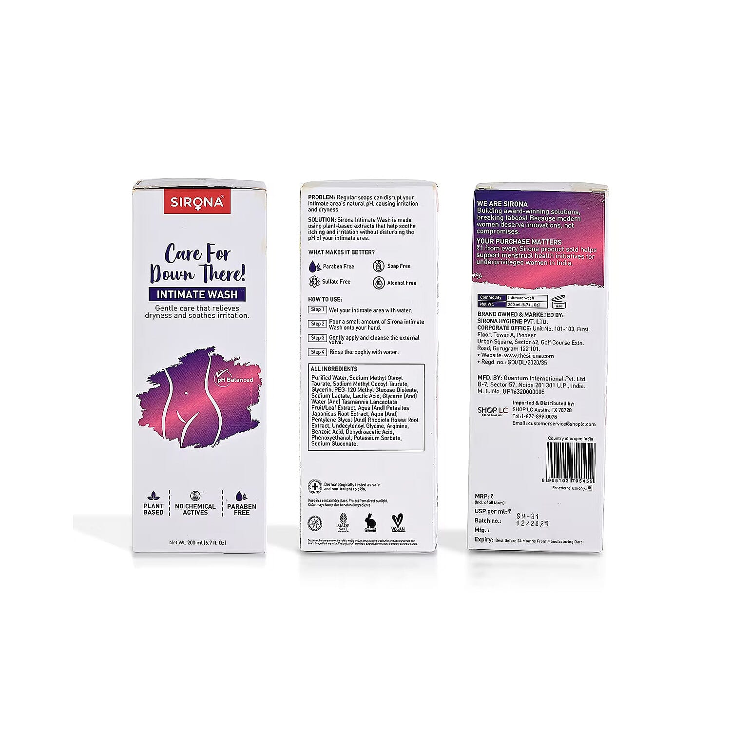 Sirona Care for Down there Intimate Wash 6.7oz