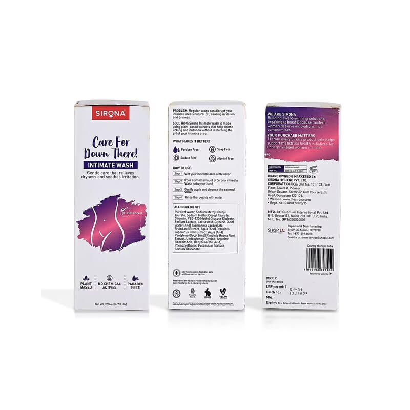 Sirona Care for Down there Intimate Wash 6.7oz