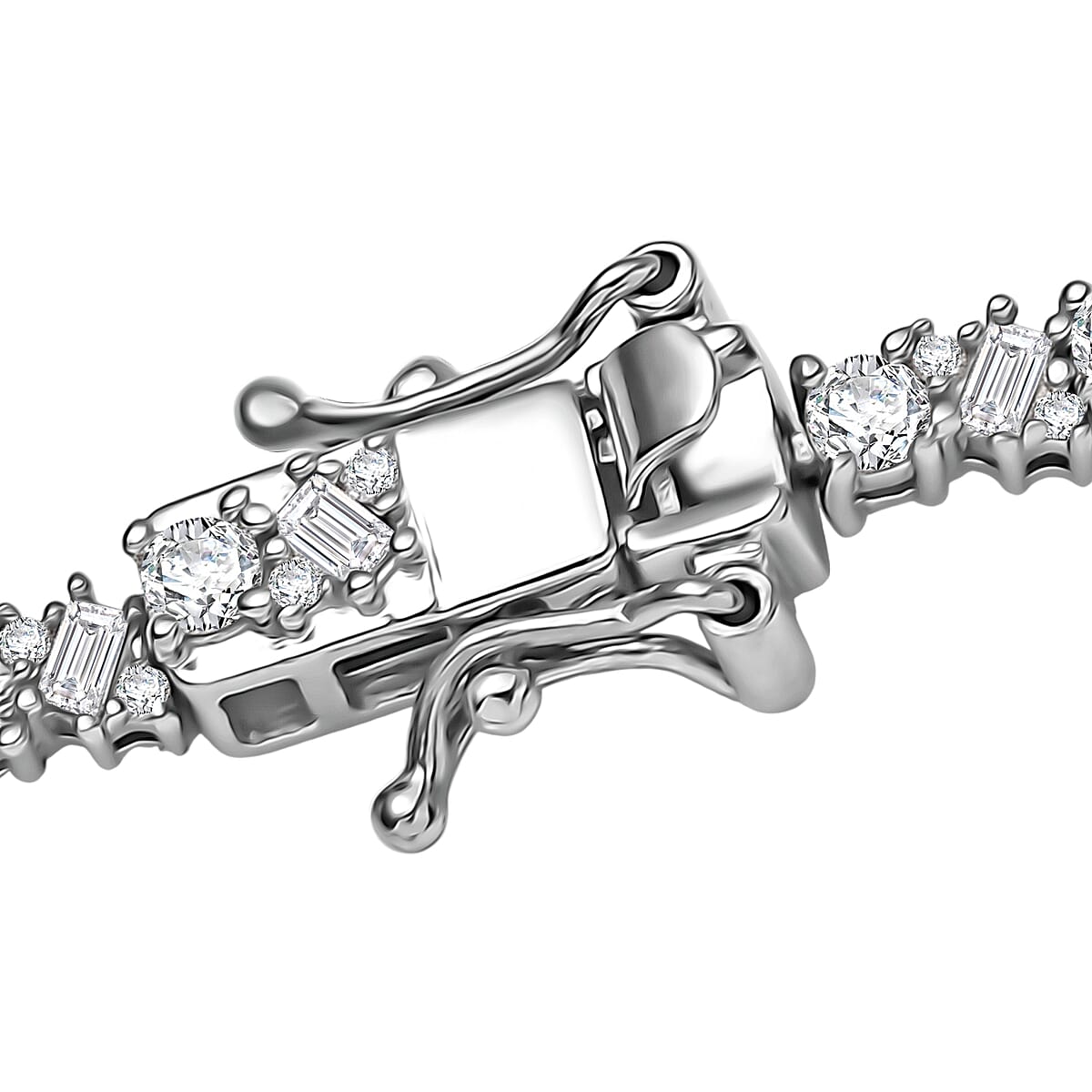 Luxuriant Lab Grown Diamond G-H SI 7.20 ctw Necklace in Rhodium Over Sterling Silver 18 Inches image number 4