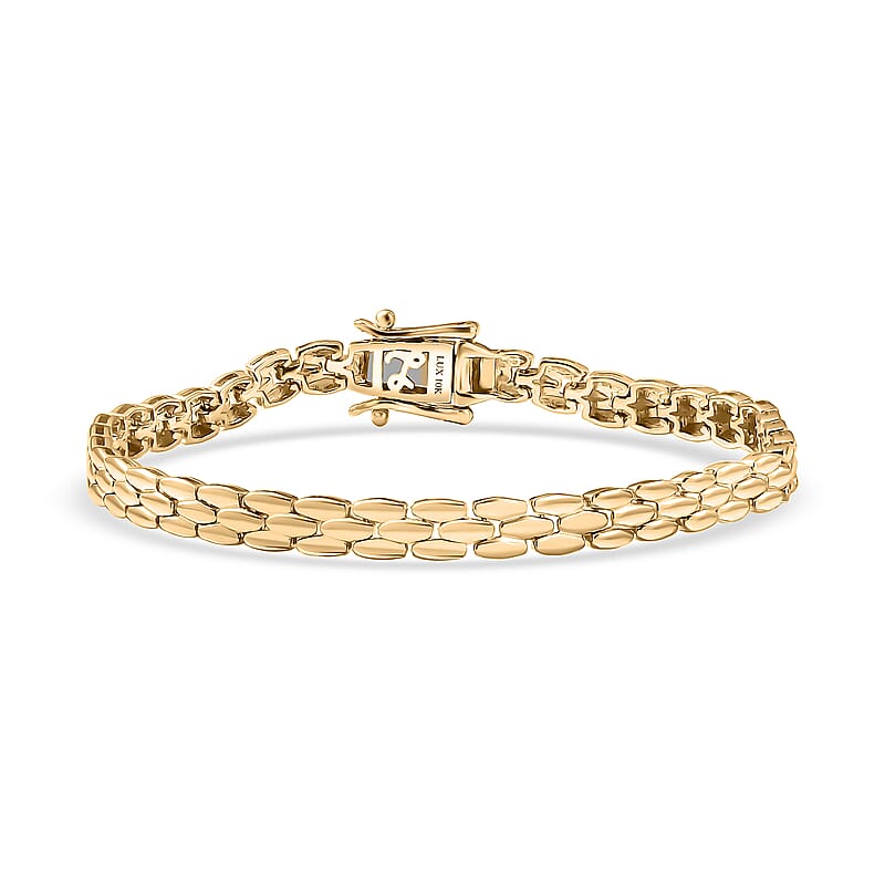 Luxoro Classic Link Bracelet in 10K Yellow Gold (7.25 In) 7.40 Grams