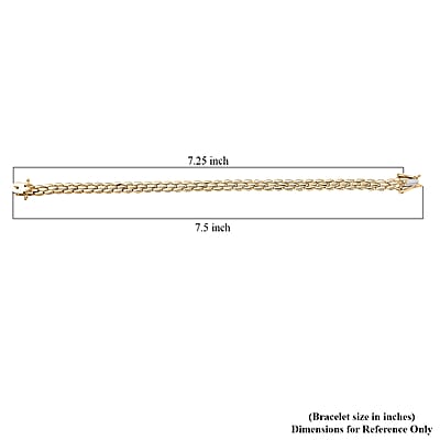 Luxoro Classic Link Bracelet in 10K Yellow Gold (7.25 In) 7.40 Grams