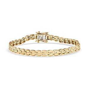 Luxoro Link Bracelet in 10K Yellow Gold (6.50 In) 6.75 Grams