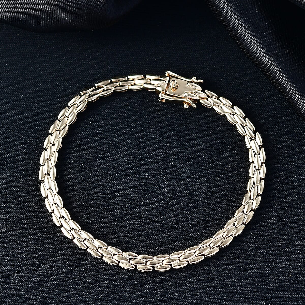 Luxoro Link Bracelet in 10K Yellow Gold (6.50 In) 6.75 Grams image number 1