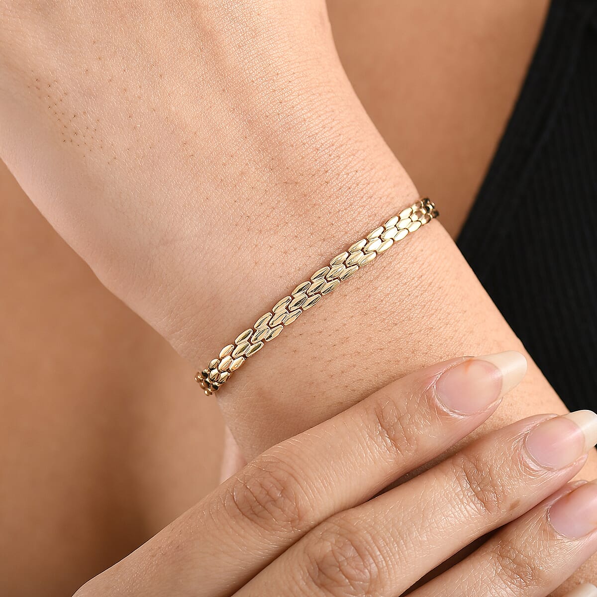 Luxoro Link Bracelet in 10K Yellow Gold (6.50 In) 6.75 Grams image number 2