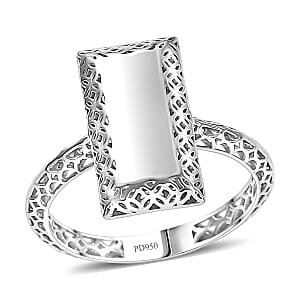 Fancy Ring in 950 Palladium (Size 10.0) 1.95 Grams