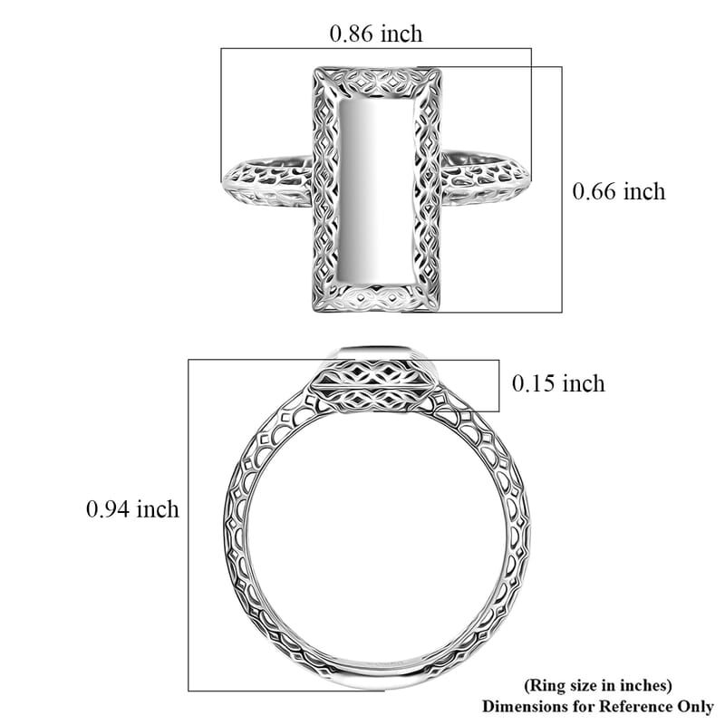 Mirage Collection Architectural Elegance Statement Ring in 950 Palladium (Size 10.0) 1.95 Grams