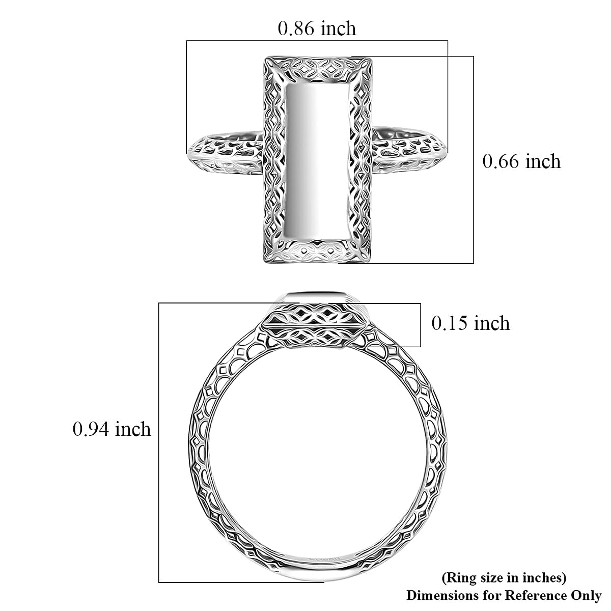 Mirage Collection Architectural Elegance Statement Ring in 950 Palladium (Size 7.0) 1.95 Grams image number 5
