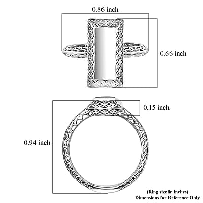Mirage Collection Architectural Elegance Statement Ring in 950 Palladium (Size 7.0) 1.95 Grams