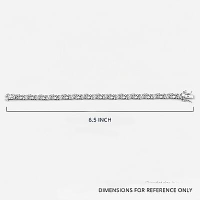 Luxuriant Lab Grown Diamond G-H SI 4.00 ctw Matrix Link Bracelet in Rhodium Over Sterling Silver (6.50 In)